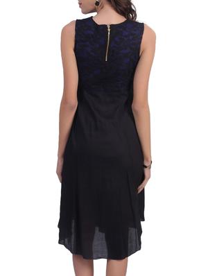 black and blue viscose dress - 9725297 - Standard Image - 3