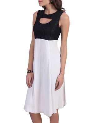 black and white viscose dress - 9725298 - Standard Image - 2