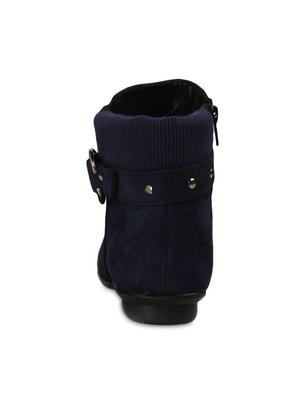blue suede buckled ankle boots - 9728209 - Standard Image - 4