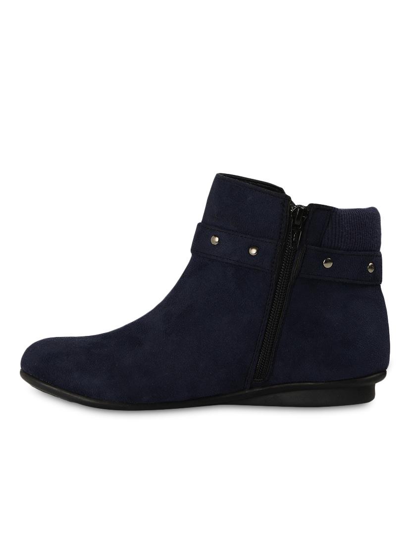 blue suede buckled ankle boots - 9728209 - Zoom Image - 3