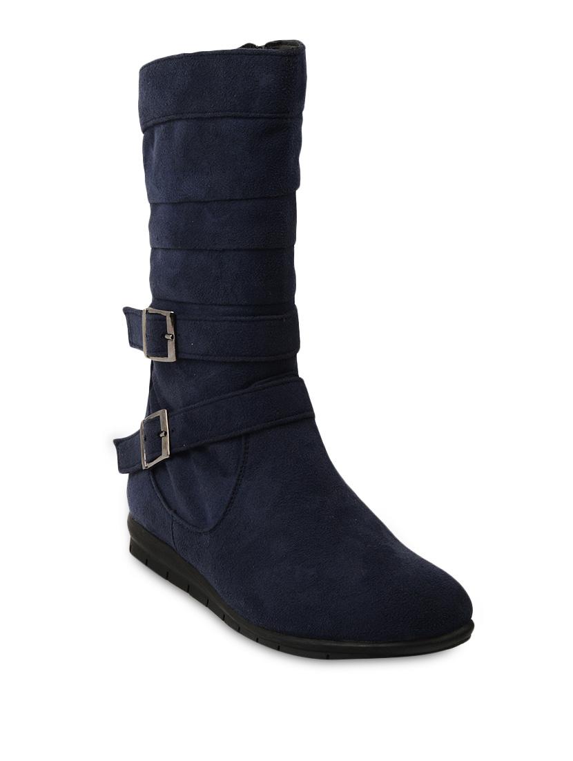 blue suede buckled boots - 9728216 - Zoom Image - 1
