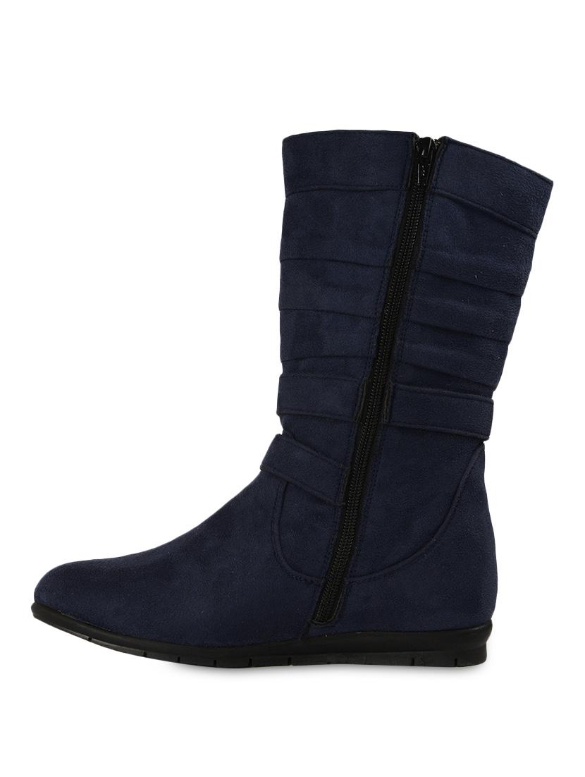 blue suede buckled boots - 9728216 - Zoom Image - 3