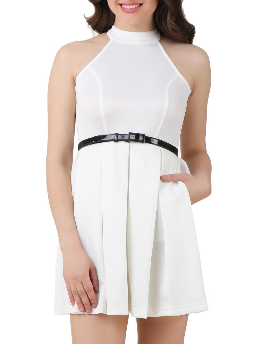 white belted dress - 9733357 - Zoom Image - 1