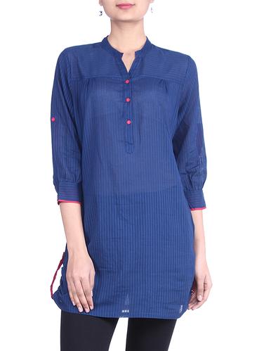 BLUE COTTON tunic - 9738254 - Very Small Image - 1
