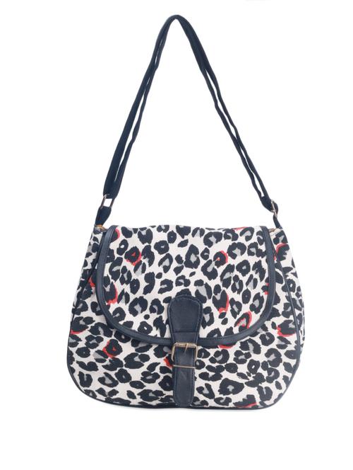 animal printed cotton sling bag - 975294 - Standard Image - 1