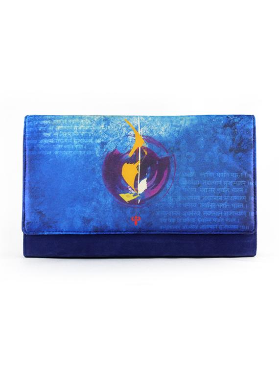 blue graphic printed clutch - 9758320 - Zoom Image - 1