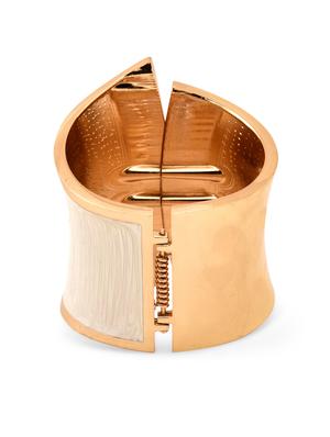 gold and white metal alloy bracelet - 9758458 - Standard Image - 3