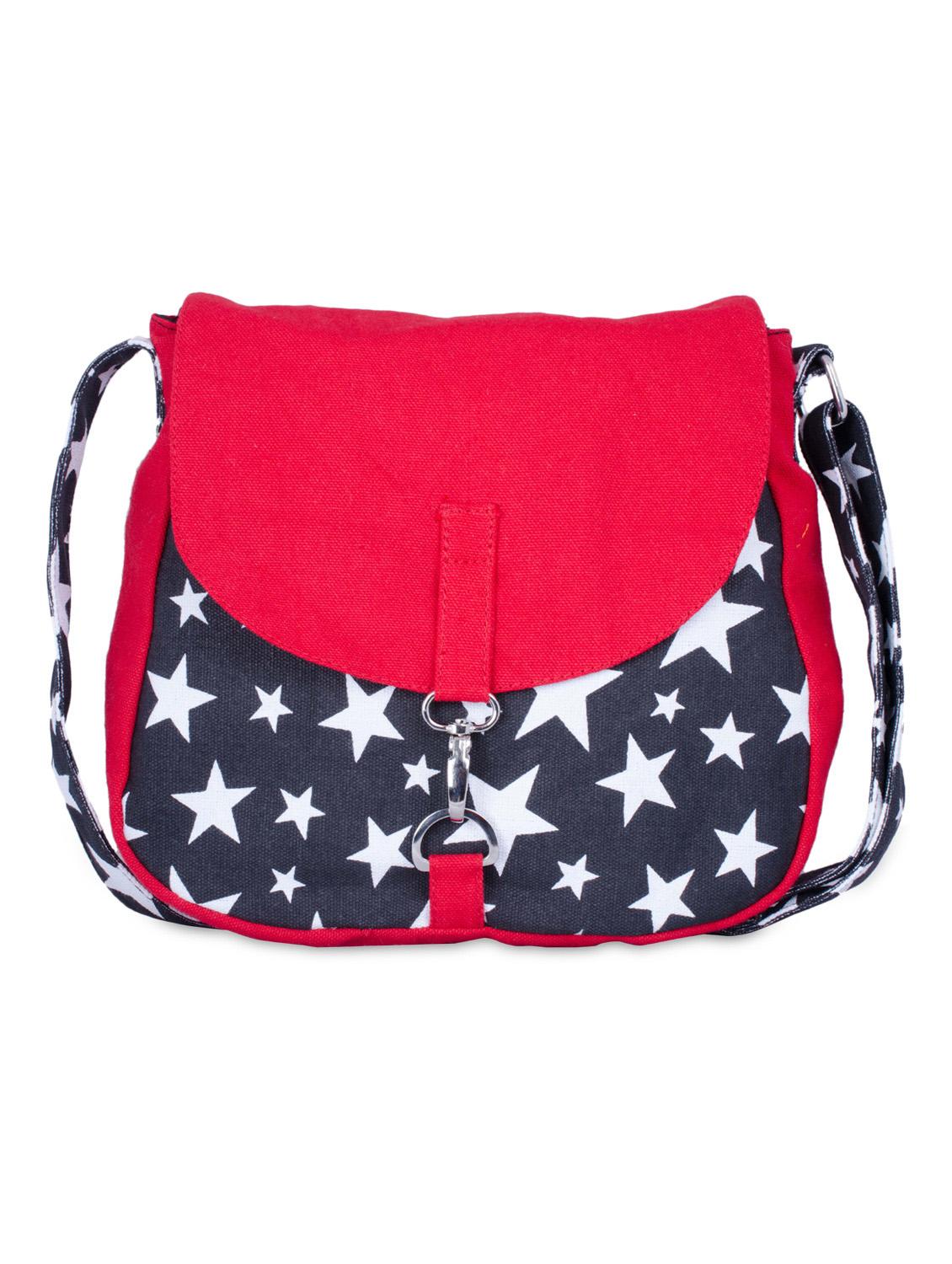 red canvas printed sling bag - 9767194 - Zoom Image - 1