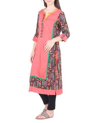 multicolor rayon and viscose kurta - 9771686 - Standard Image - 2