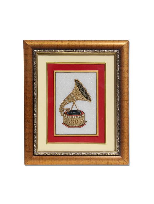 Marble Wall D??cor Gramophone Design Framed Painting - 9779176 - Standard Image - 1