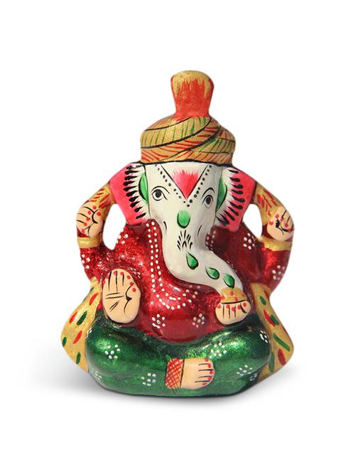 Handicrafs Paradise metal enamelled ganesha with turban - 9779288 - Standard Image - 1