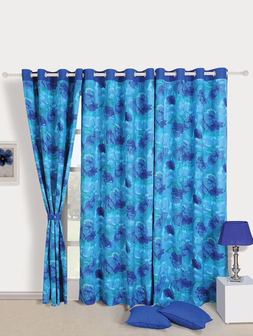 printed eyelet door curtain - 978031 - Very Small Image - 1