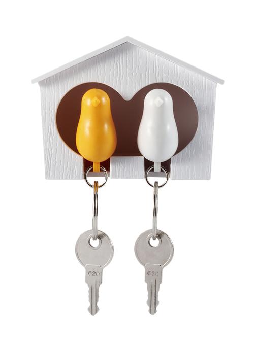 bird lovers keyring orange & white key chain - 9780483 - Standard Image - 1