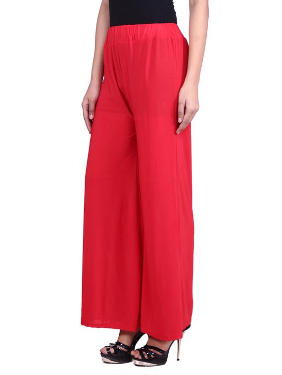 red chiffon palazzo - 9784793 - Zoom Image - 2