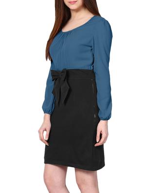 blue cotton spandex dress - 9786320 - Standard Image - 2