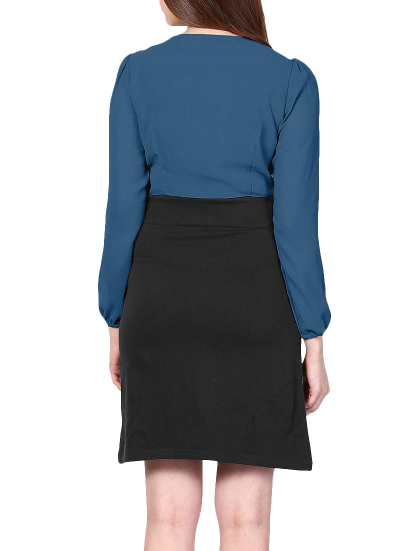 blue cotton spandex dress - 9786320 - Zoom Image - 3