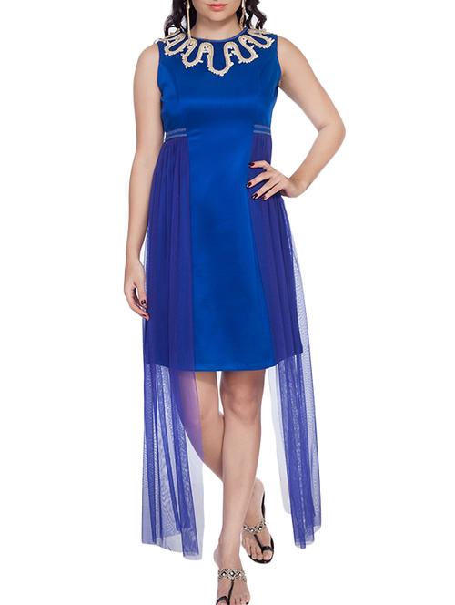 blue high low dress - 9792106 - Standard Image - 1