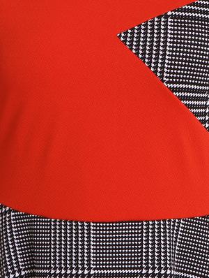 red asymmetric casual dress - 9792116 - Standard Image - 4