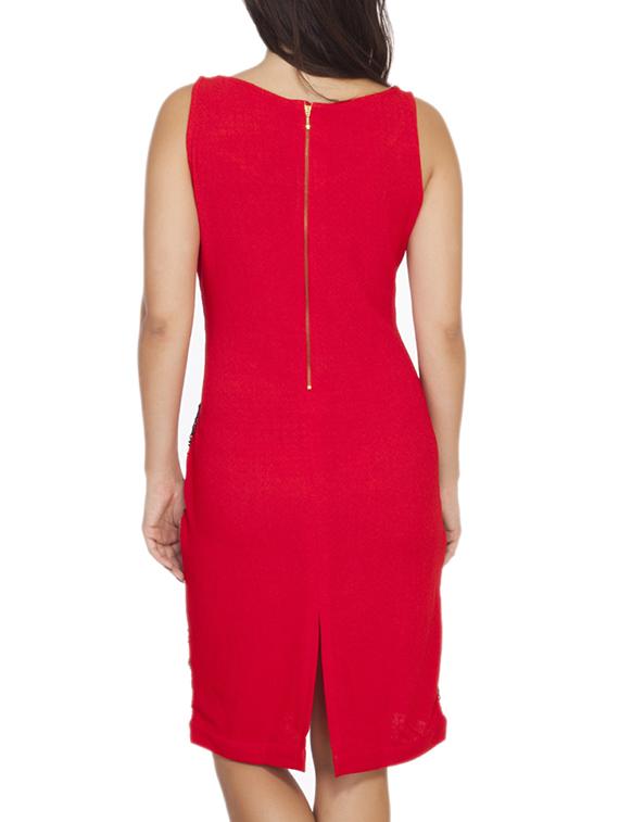red a-line dress - 9792126 - Zoom Image - 3