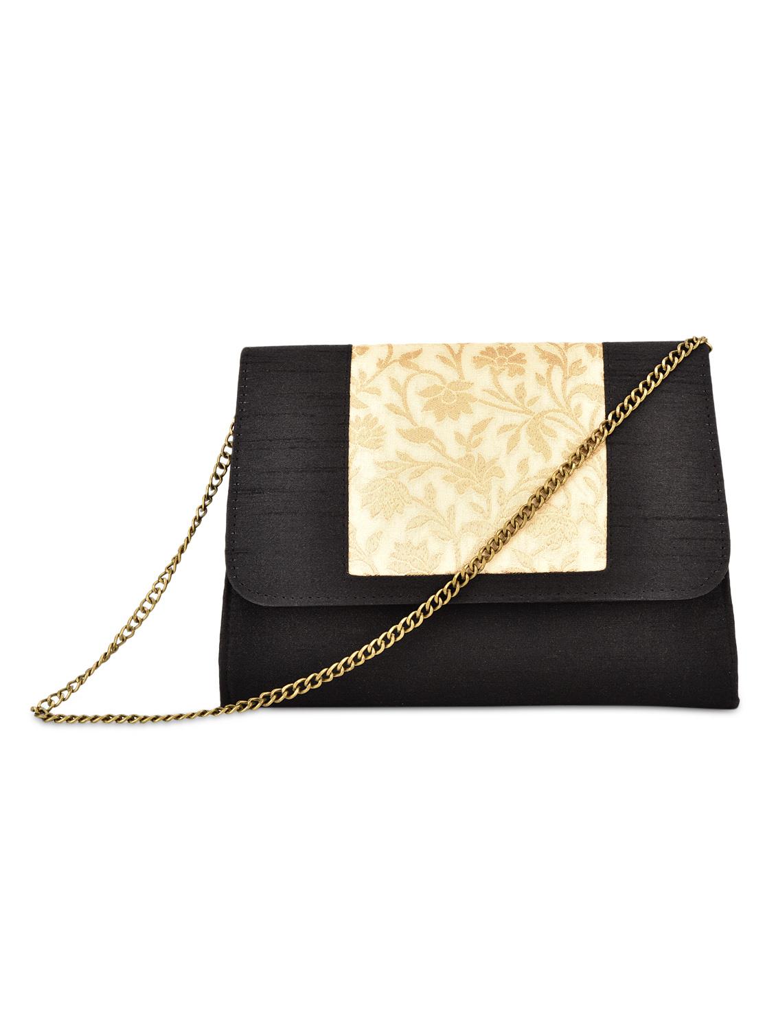 black brocade silk clutch - 9792259 - Zoom Image - 1