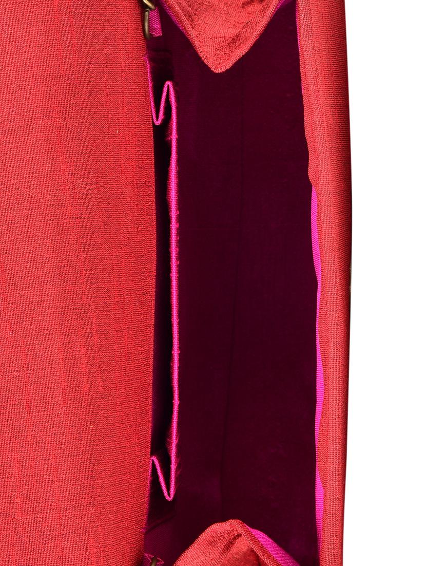 maroon brocade silk clutch - 9792262 - Zoom Image - 3