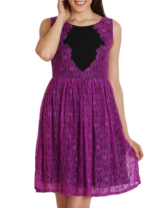 purple net dress - 9794887 - Standard Image - 1