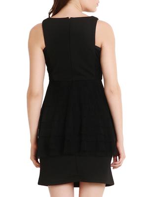 black lycra, net dress - 9794913 - Standard Image - 3