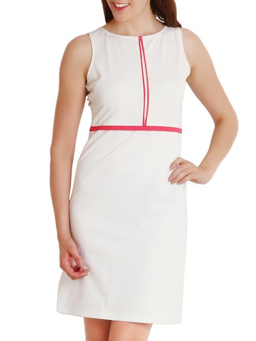white , crepe dress - 9794915 - Standard Image - 1