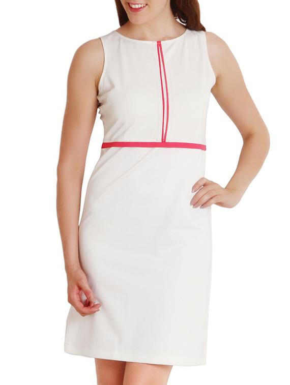 white , crepe dress - 9794915 - Zoom Image - 1