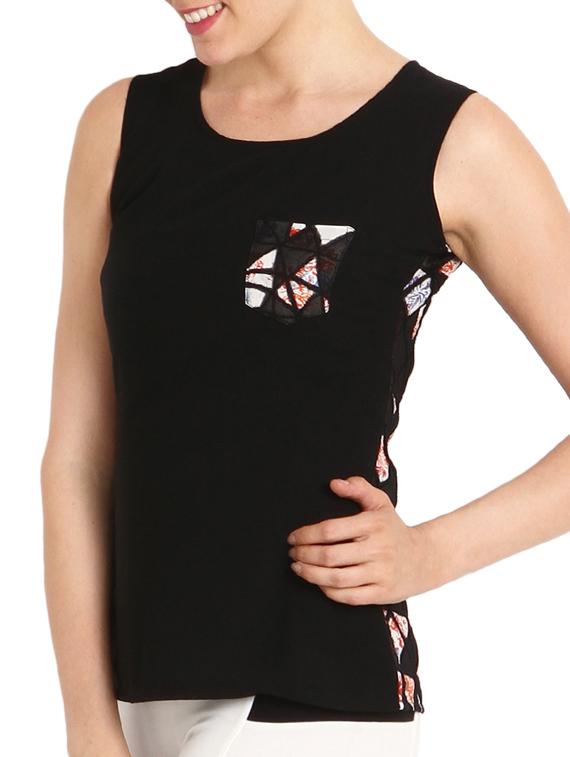 black georgette top - 9795021 - Zoom Image - 2