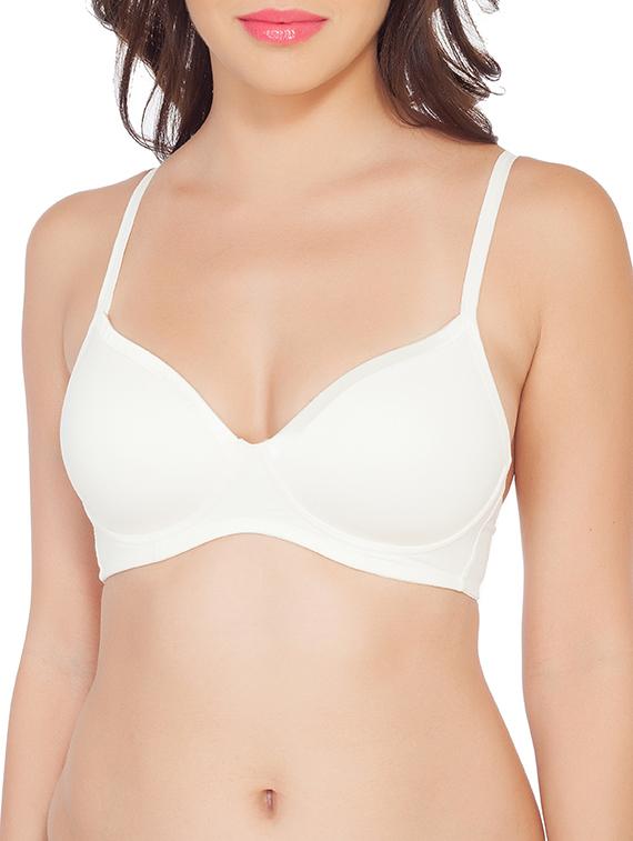 white cotton t-shirt bra