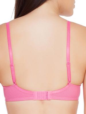 pink cotton spandex bra - 9795073 - Standard Image - 3
