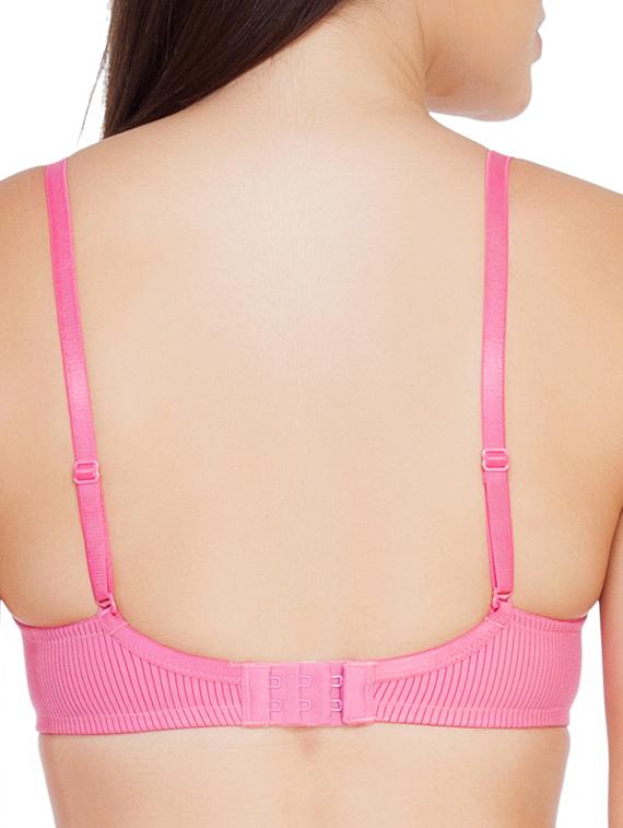 pink cotton spandex bra - 9795073 - Zoom Image - 3