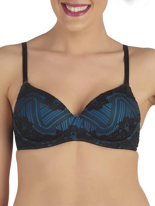 blue nylon spandex bra - 9795113 - Standard Image - 1