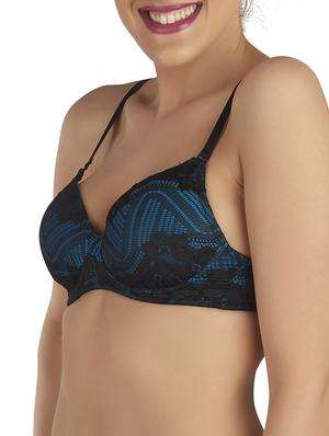 blue nylon spandex bra - 9795113 - Standard Image - 2