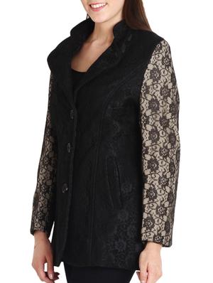 black cotton lace jacket - 9795128 - Standard Image - 2