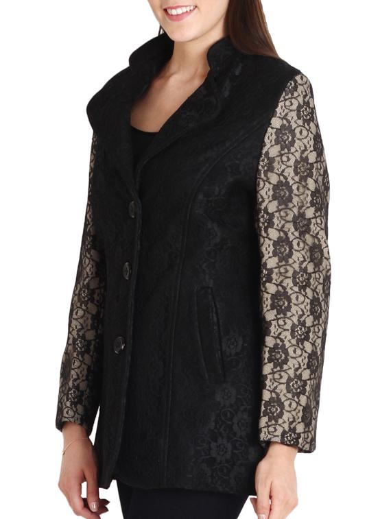 black cotton lace jacket - 9795128 - Zoom Image - 2