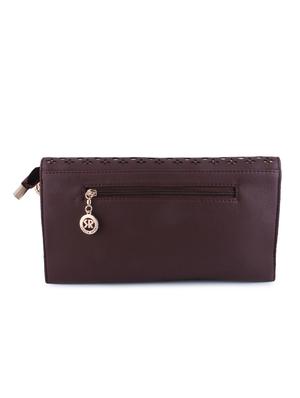 brown leatherette clutch - 9805792 - Standard Image - 2