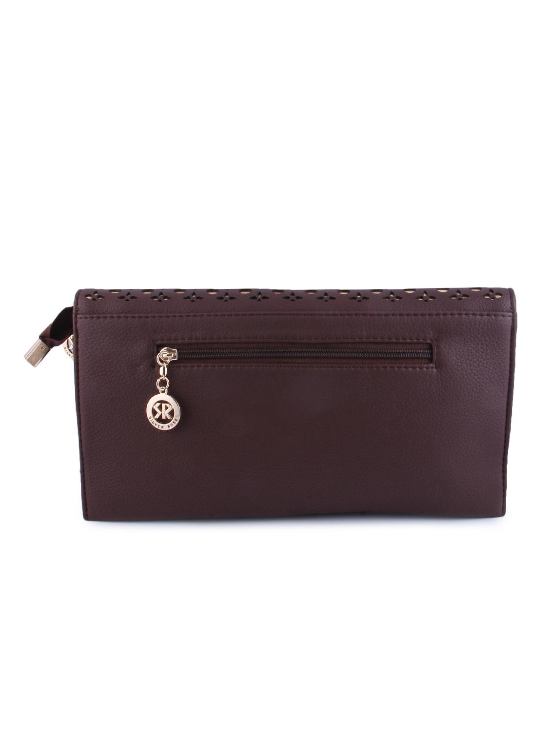 brown leatherette clutch - 9805792 - Zoom Image - 2