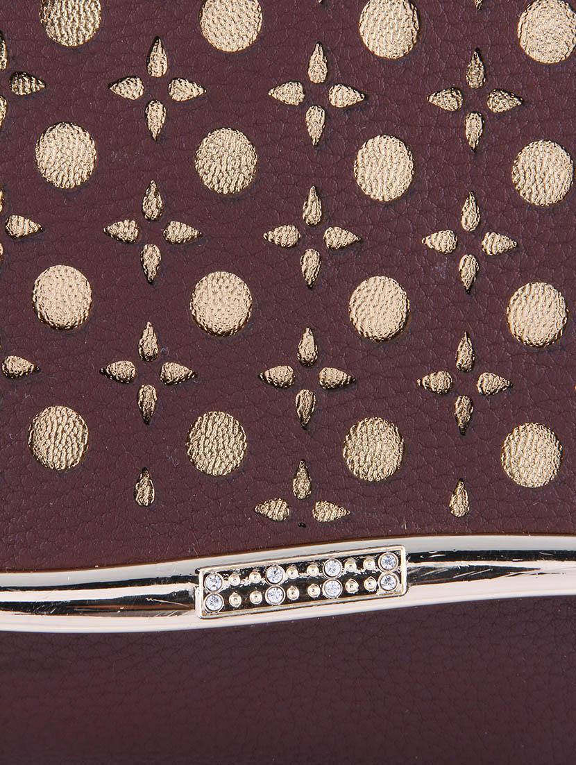 brown leatherette clutch - 9805792 - Zoom Image - 4