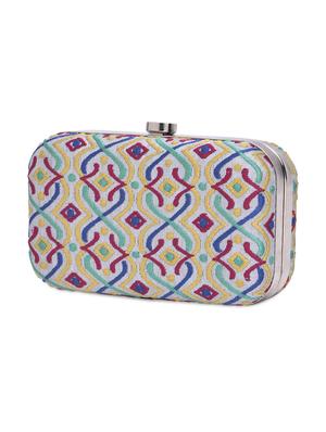 multicolored embroidered celtic knot inspired clutch - 9819427 - Standard Image - 5