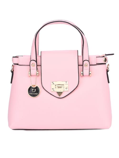pink leatherette handbag cum cross body - 9819517 - Very Small Image - 1