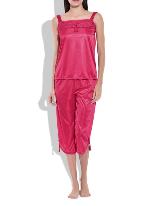 red poly satin nightwear set - 9834864 - Standard Image - 1