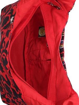 red canvas floral printed bag - 9840821 - Standard Image - 3