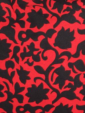 red canvas floral printed bag - 9840821 - Standard Image - 4