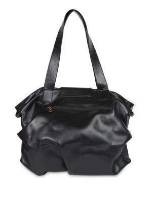 black leatherette hand bag - 9840822 - Standard Image - 2
