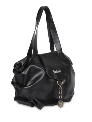 black leatherette hand bag - 9840822 - Standard Image - 5