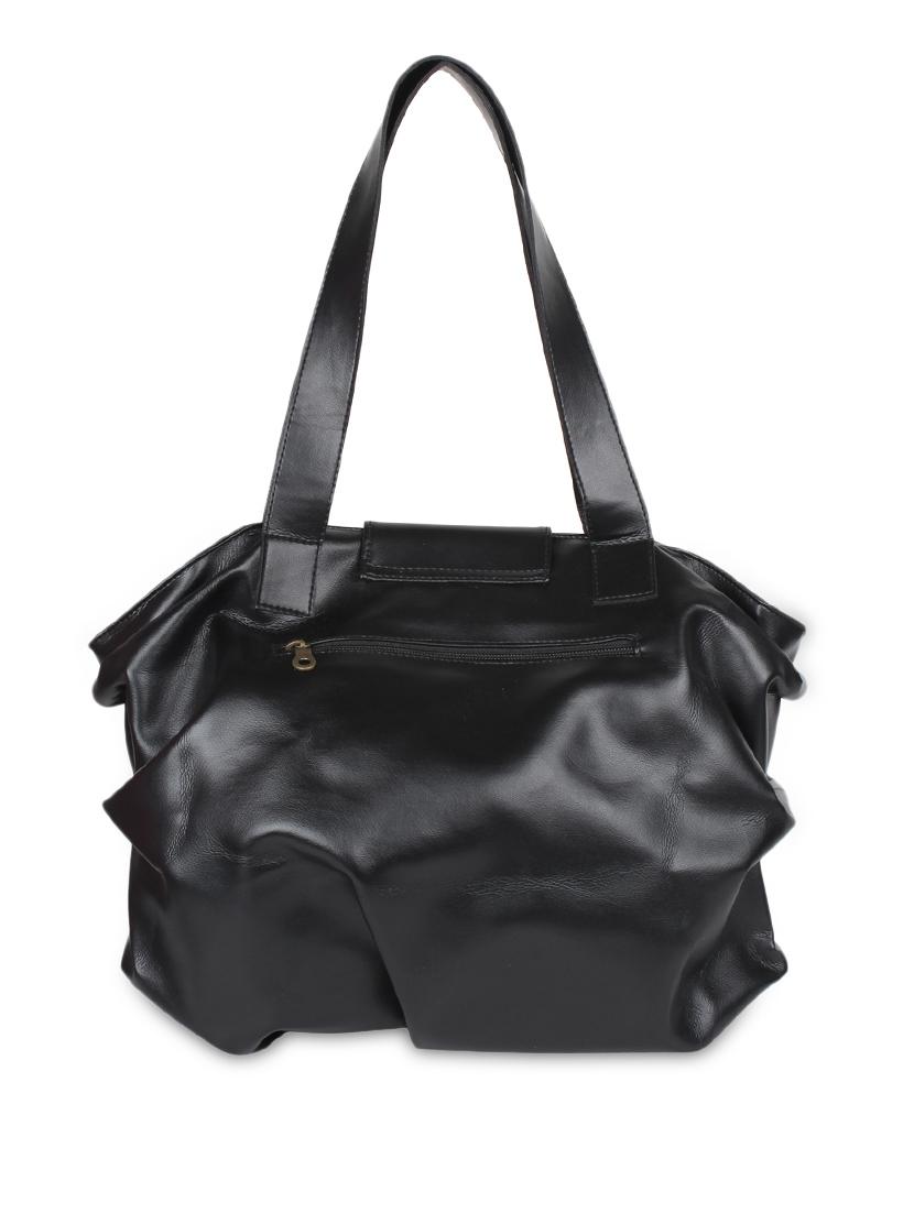 black leatherette hand bag - 9840822 - Zoom Image - 2