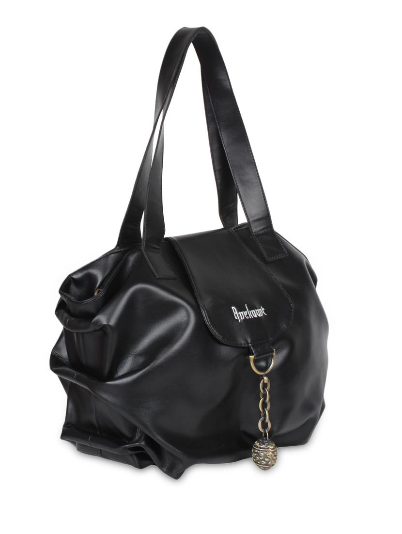 black leatherette hand bag - 9840822 - Zoom Image - 5