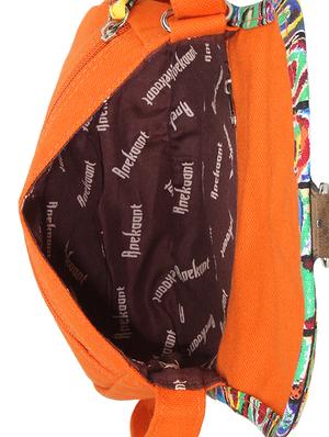 orange printed canvas sling bag - 9840864 - Standard Image - 3
